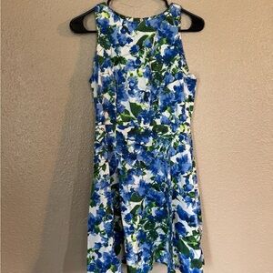 Milly Blue‎ and White Sundress Halter Sleeveless Cocktail Mini